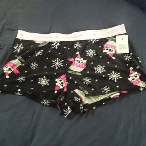 Owl & Snowflakes PJ Shorts NWT
